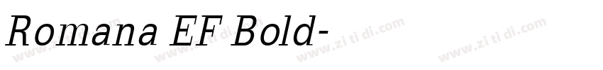 Romana EF Bold字体转换